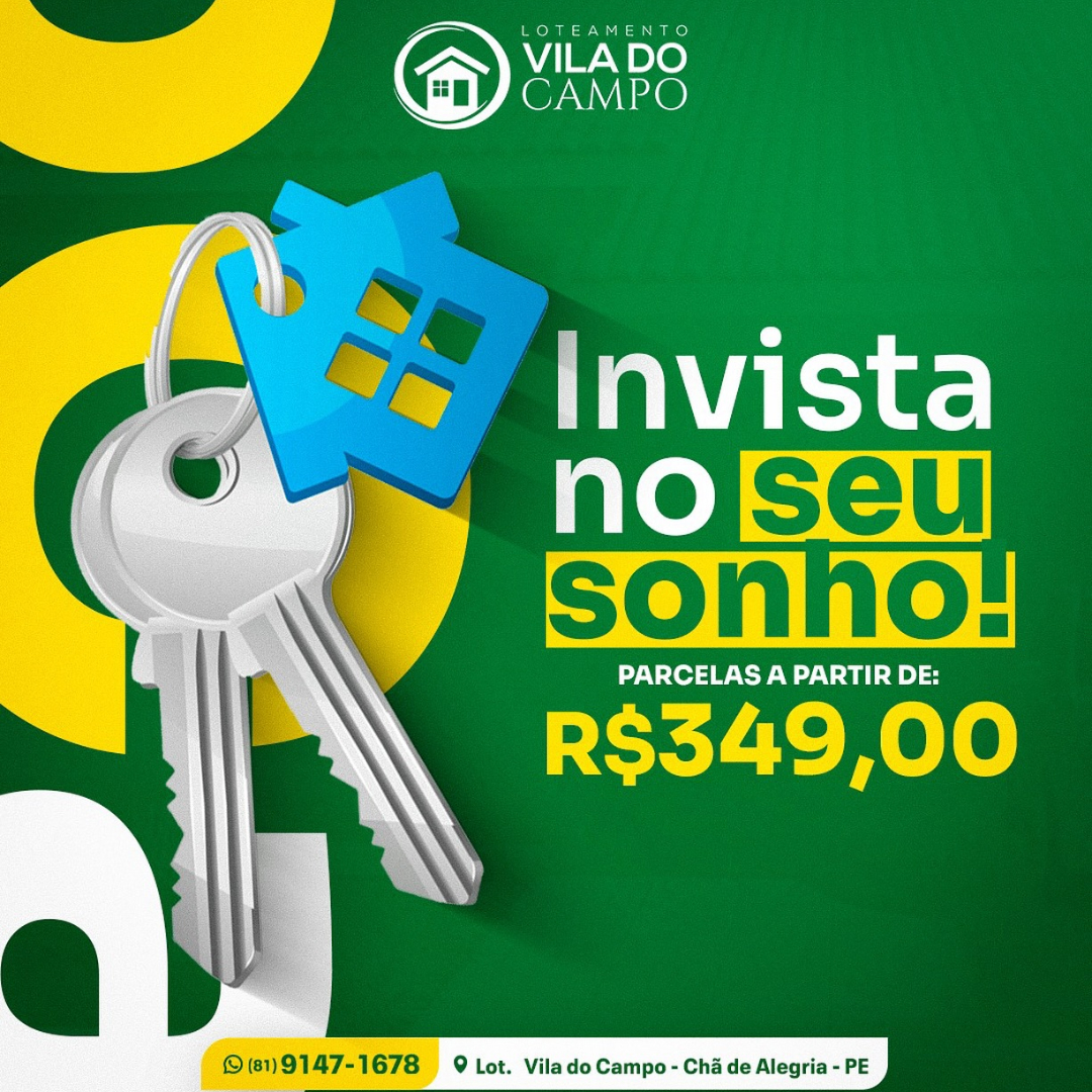 Invista no seu sonho-Parcelas baixas que cabem no bolso